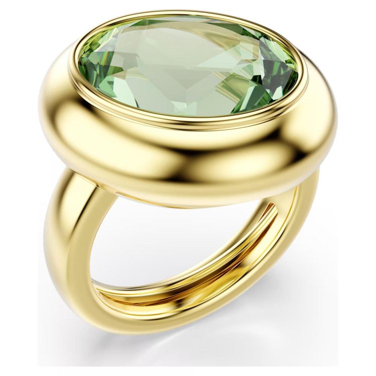 Gema motif ring Set (3), Multicolored, Gold-tone plated
